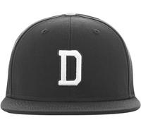 MSTRDS Unisex Letter Snapback D Baseball Cap, D Schwarz, Large