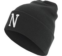MasterDis Letter Cuff Knit Beanie, Schwarz, One Size