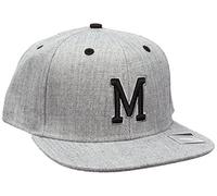 MSTRDS Unisex Letter Snapback M Baseball Cap, M Heather Grey, Large
