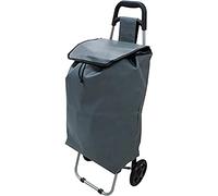 MSV 120047 Einkaufstrolley mit 2 Rollen in Plastik, Dunkelblau, 91 x 35 x 29 cm