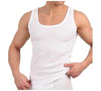 MT 6er Pack Herren Unterhemd DOPPELRIPP Classic Tank Top Weiss Größe 5XL