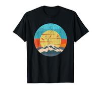 Mt Fuji Japan Gift Retro Mountain Sunset Distressed Fuji-San T-Shirt
