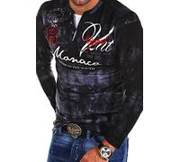 MT Styles 2in1 Longsleeve P-Monaco Blau R-0760 [Schwarz,
