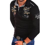 MT Styles Langarm Poloshirt Newport T-Shirt R-0742 [Schwarz,