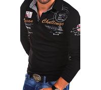 MT Styles Langarm Poloshirt Ocean Pullover R-0740 [Schwarz, 3XL]
