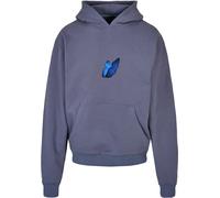 Mister Tee Kapuzenpullover Upscale Le Papillon Heavy Oversize Hoody, Unisex, Rückenprint, Blau L