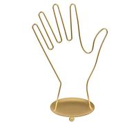 mtb more energy Deko Schmuckständer ''Jewel Hand'' - Goldener Schmuckhalter aus Metall mit Ring-Ablage - Höhe 27cm - Aufbewahrung für Ringe Ohrringe Ketten Armreif Armband Uhren