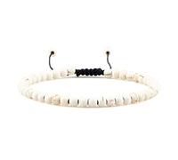 MTCDBD Naturstein-Perlen-Armband Für Damen/Herren,Edelstein-Stretch-Armband,Armbandschmuck,Schmuckgeschenk,Weißer Türkis,Lava-Tigerauge-Perlen,Weißer Türkis,4Mm