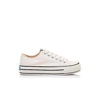 MTNG Bigger-X 60173 Damen-Sneaker | Freizeitschuhe | Schnürverschluss, Canvas Weiß 3, 38 EU