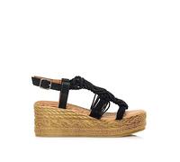 MTNG FRIDA 50595 Damen-Sandalen mit Keilabsatz | Lässige Keilsandalen | Schnallenverschluss, Schwarz, 39 EU