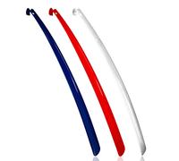 MTS care Finley Ergoflex Schuhlöffel Set aus 3 Stück - Schuhanzieher/Shoe Horn 70cm lang aus Kunststoff - rückenschonende Schuh-Anziehhilfe - unzerbrechlich und flexibel