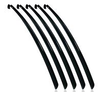 MTS care Finley Ergoflex Schuhlöffel Set aus 5 Stück - Schuhanzieher/Shoe Horn 70cm lang aus Kunststoff - rückenschonende Schuh-Anziehhilfe - unzerbrechlich und flexibel