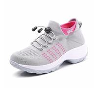 MTSS Damen Therapeutische Diabetiker Schuhe Laufschuhe Hallux Valgus Schuhe Für Geschwollene Füße, Leichtgewichts Atmungsaktiv rutschfest Turnschuhe Arthritis Ödem Orthopädische Schuhe Gray-38 EU