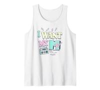 MTV Retro Neon Eighties Boom Box MTV Logo Tank Top