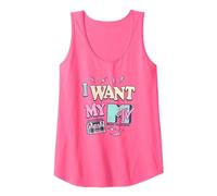 MTV Retro Neon Eighties Boom Box MTV Logo Tank Top, Damen, Neonrosa, XXL