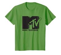 MTV T-Shirt, Herren, Weiß, Small, Kurzarm, Klassisch, Logo, Crew-Ausschnitt, T-Ausschnitt im Rücken, 100% Baumwolle, Polyester 0%, Unisex, Erwachsene