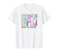 MTV Tie Dye Logo 2 T-Shirt, Herren, Weiß, S
