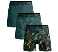 Muchachomalo 3P Cotton Stretch Boxer Grün gemustert Baumwolle XX-Large Herren