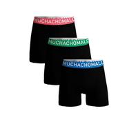Muchachomalo Herren Boxershorts 3er-Pack, Uni, Mikrofaser, Elastischer Bund