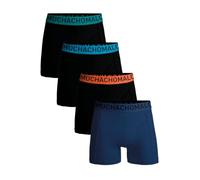 Muchachomalo Herren Boxershorts 4er-Pack, Uni, Mikrofaser, Elastischer Bund