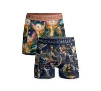 Muchachomalo Herren Boxershorts, Baumwoll Herrenunterwäsche, Multipack 2er Pack, Boxershorts mit Print, Klassische Passform, mit elastischem Bund