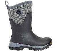 Muck Boots Damen Arctic Ice Mid AGAT Gummistiefel, Schwarz/Grau/Geometrisch, 37 EU