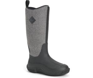 Muck Boots Hale Gummi Schwarz W/ Fuzzy Herringbone Wellington Stiefel EU 37 / UK 4