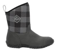 MUCK Damen II Mid Stiefelette, Schwarz/Grau kariert, 42 EU