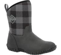 MUCK Damen II Mid Stiefelette, Schwarz/Grau kariert, 42 EU
