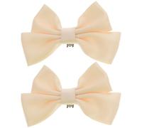 MUCKLILY 2 Stück Abnehmbare Schleifen Schuhclips in Cremeweiß Dekorative Schleifen Schuhdekoration für Brautschuhe Vielseitiges Zubehör für Pumps High Heels Sandalen und Handtaschen DIY