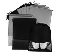 MUCKLILY 20stücke Schuhtasche Mit Kordelzug Durchsichtige Schuhbeutel Aus Vliesstoff Faltbar Und Wiederverwendbar Für Reisen Und Schuhaufbewahrung Geeignet Für Männer Und Frauen Zum