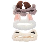 MUCKLILY 3stücke Stirnband für Gesichtswaschen Elastisches Haarband für Damen und Mädchen Weiches Band mit Tiermotiv für Spa und Make-up