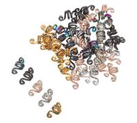 MUCKLILY 50 Stück Dreadlock Haarschmuck aus Metall Spiral Haarspangen für Dreadlocks und Zöpfe Afro Vintage Styling Zubehör in Gold Silber Roségold Schwarz und Bunt Sicherer Halt für