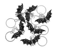MUCKLILY 6 Stück Silberne Fledermaus Schlüsselanhänger aus Metall Tragbar und Sorgfältig Poliert als Partydekoration und Geschenk für Halloween