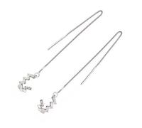 MUCKLILY 925 Sterling Silber Ohrklemmen für Damen und Mädchen 2 Stück Ohrclips mit Wellen Design Langlebig und Bruchfest Modischer Ohrschmuck für Besondere Anlässe