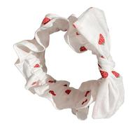 MUCKLILY Elastisches Damen Haarband mit Erdbeermuster Weiches Stirnband zum Waschen Des Gesichts und Make up Komfortables Leichtes Head Wrap für Yoga Sport und Alltag Passend