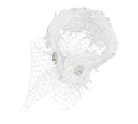 MUCKLILY Elegantes Brautschleier Stirnband mit Großem Netzschleier Vintage Hochzeits hut für Damen Vielseitig für Dinner Party und Hochzeit Stilvolles Haarschmuck accessoire für Frauen und