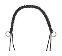 MUCKLILY Handtaschen aus Polyester für Handtaschen und Geldbörsen Schwarz mit Wachsbeschichtung Schulterriemen Kettenriemen Ersatz mit Schnalle und Quaste zum Einkaufen und Täglichen