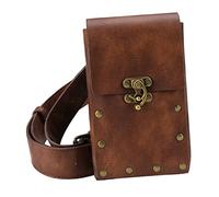 MUCKLILY Kleine Retro Hüfttasche Sporttasche Aus Robustem Material Verstellbar Für Reisen Wandern Fahrradfahren Im Punk Stil