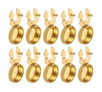 MUCKLILY Kupferne Manschettenknopf Abdeckungen 15 Stück 17,5mm Knopfüberzüge für Hemden Blusen und Jeans Dekorative Knopfmanschetten für Damen und Herren