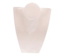 MUCKLILY Schmuckständer 25cm Beige und Samt für Ketten und Ohrringe
