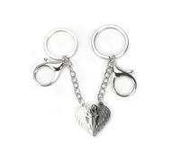 MUCOOS Schwarz Weißer Engel Schlüsselanhänger, Schlüsselanhänger Set, Schlüsselanhänger 2 Pack, Schutzengel, Geschenk Für Freunde, Geschenk Für Freundin