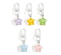 MUCOOS Stern-Schlüsselanhänger 5 Set, Elegante Bunte Sternanhänger, Freunde, Paargeschenke, Geschenke Für Frauen, Geeignet Für Mütter, Lehrerinnen, Töchter, Originelle Schlüsselanhänger