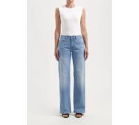 MUD Jeans Damen Jeans "Cleo Mid Loose - Light Stone Vintage" blue W27 L32