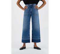 MUD Jeans Damen Jeans "Sara Works Cropped - Medium Stone" blue W25