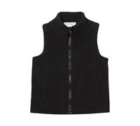 Mud Kingdom Girls Boys Vest Fleece Full-Zip Collared Outwear Warm Jacket with Back Flap Pocket Plain Solid