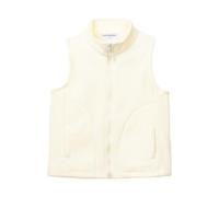 Mud Kingdom Girls Boys Vest Fleece Full-Zip Collared Outwear Warm Jacket with Back Flap Pocket Plain Solid