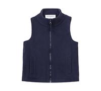 Mud Kingdom Girls Boys Vest Fleece Full-Zip Collared Outwear Warm Jacket with Back Flap Pocket Plain Solid