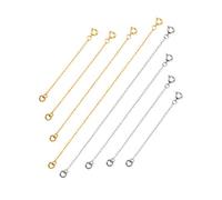 Mudder Halskette Extender Armband Verlängerung Kette Edelstahl Extender Ketten für Schmuckherstellung, 8 Stück, Silbern und Golden