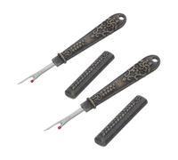 MUELODSIC 2 Stück Vintage Präziser Fadenabschneider Nahttrenner aus Zinklegierung und Edelstahl mit Schutzkappe für Handnähen und Kleidung Reparatur für Kreuzstich und Selbstgemacht
